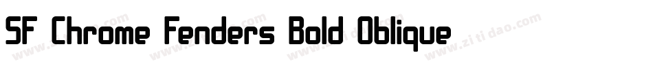 SF Chrome Fenders Bold Oblique字体转换
